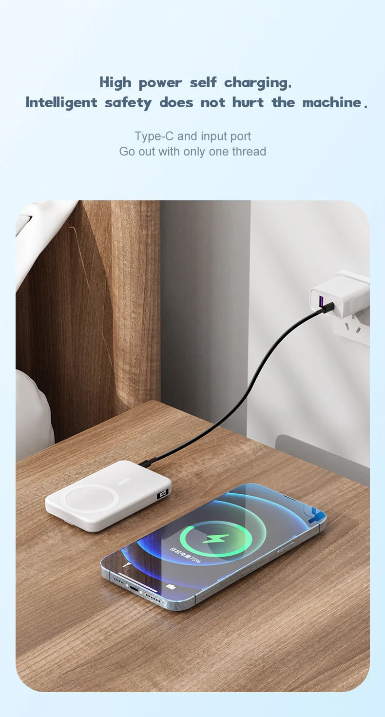 10000mAh Wireless Magnetic Battery Power Bank
