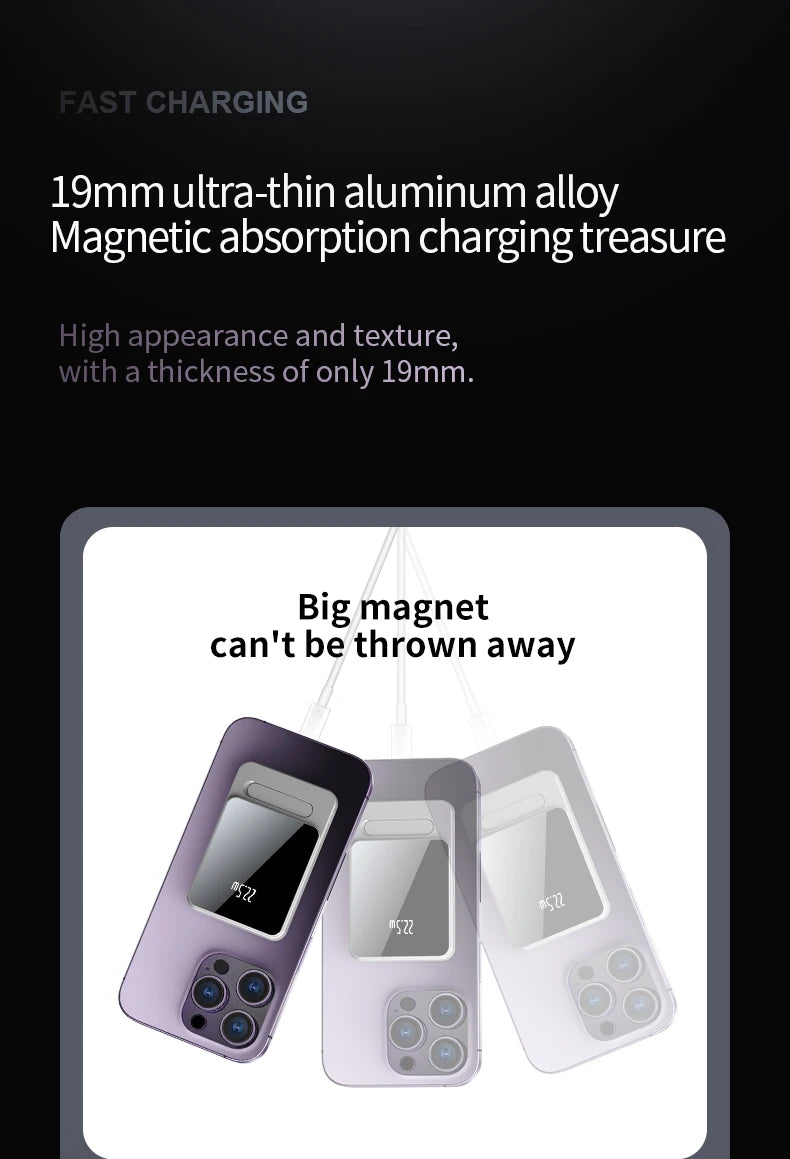 Magnetic Wireless Power Bank 10000mAh Portable Charger