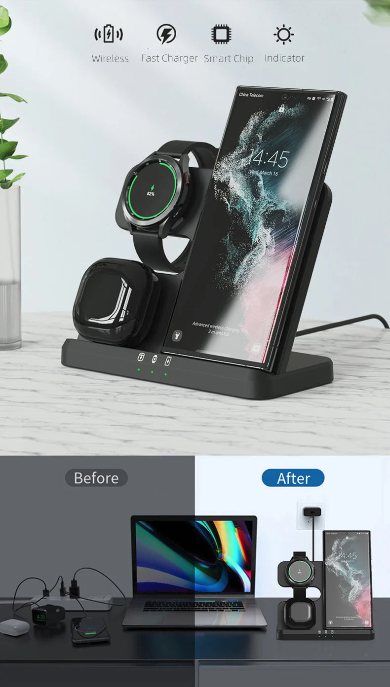 3 in 1 Wireless Charging Station