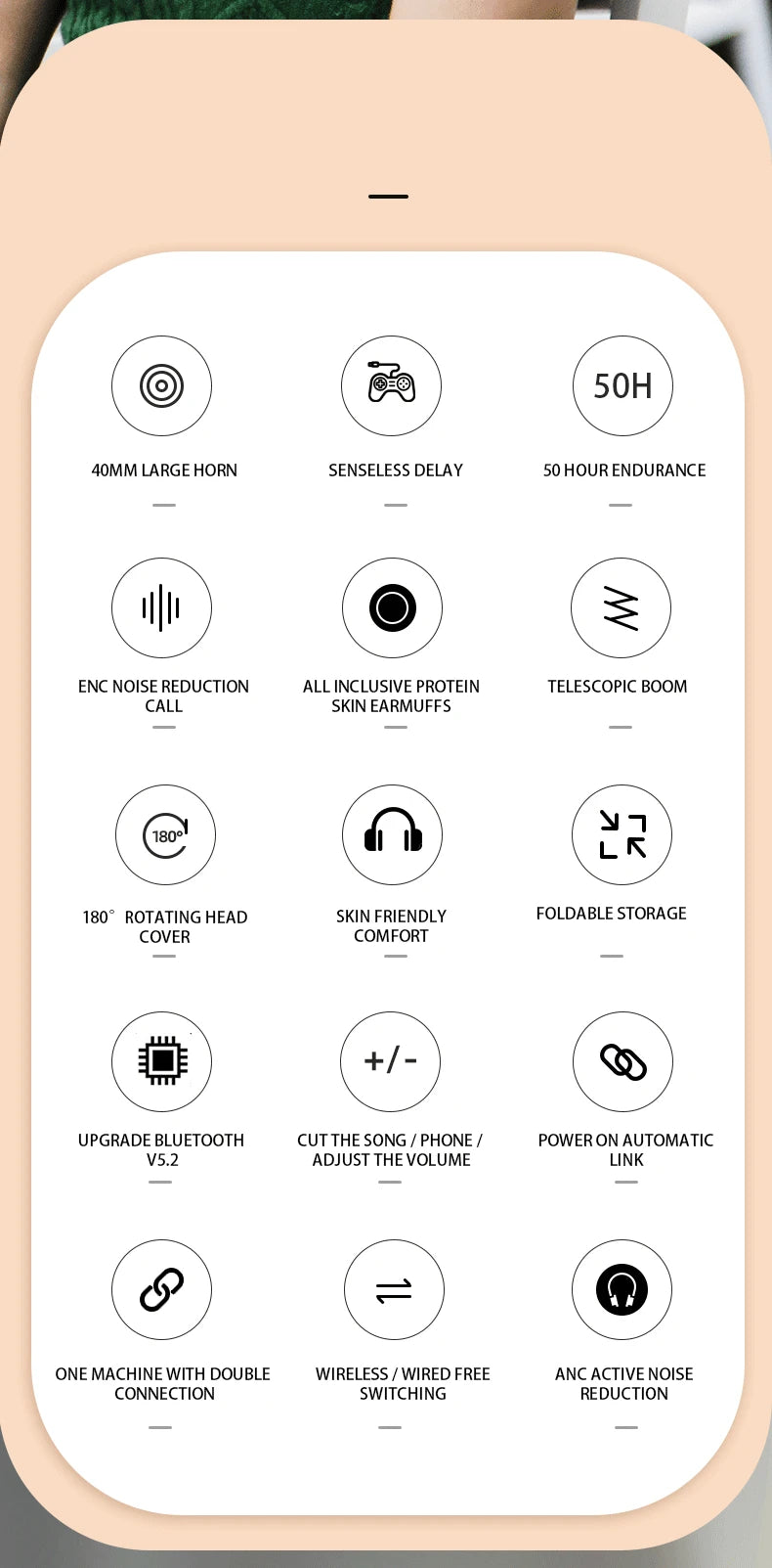 Active Noise Cancelling Bluetooth Headphones