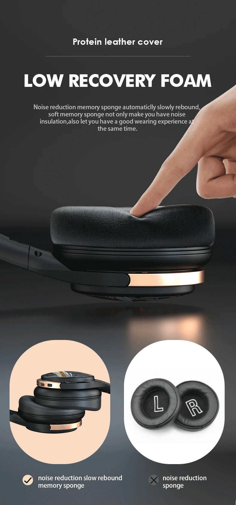 Active Noise Cancelling Bluetooth Headphones
