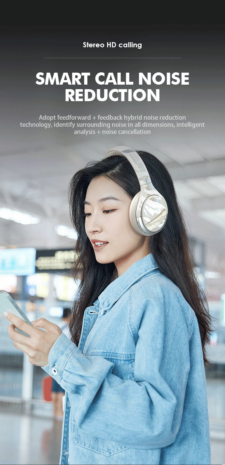 Active Noise Cancelling Bluetooth Headphones