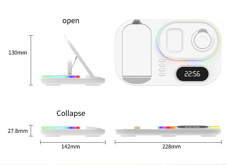 Wireless Charger Dock 4 in 1 Charging Station