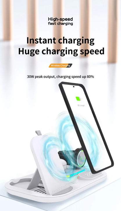 Wireless Charger Dock 4 in 1 Charging Station