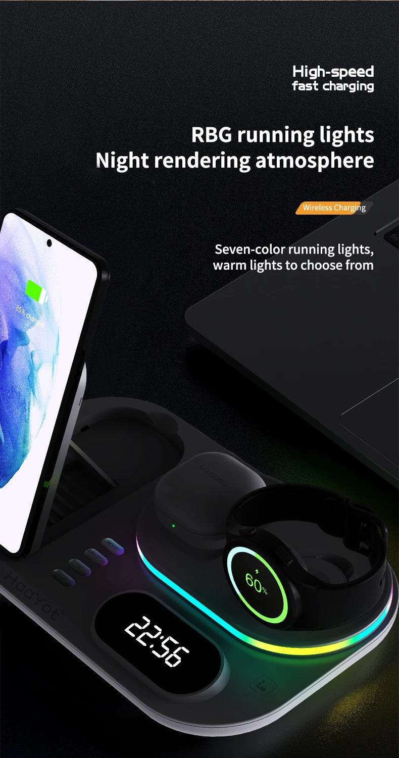 Wireless Charger Dock 4 in 1 Charging Station