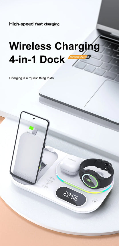 Wireless Charger Dock 4 in 1 Charging Station