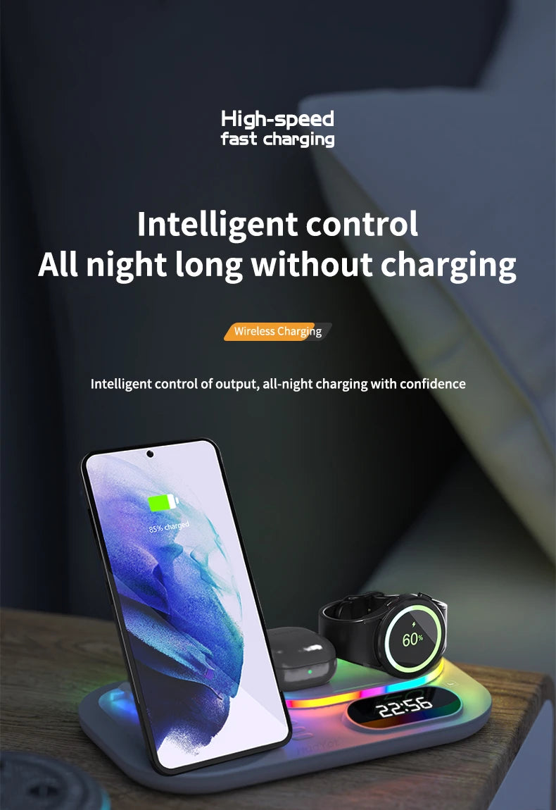 Wireless Charger Dock 4 in 1 Charging Station