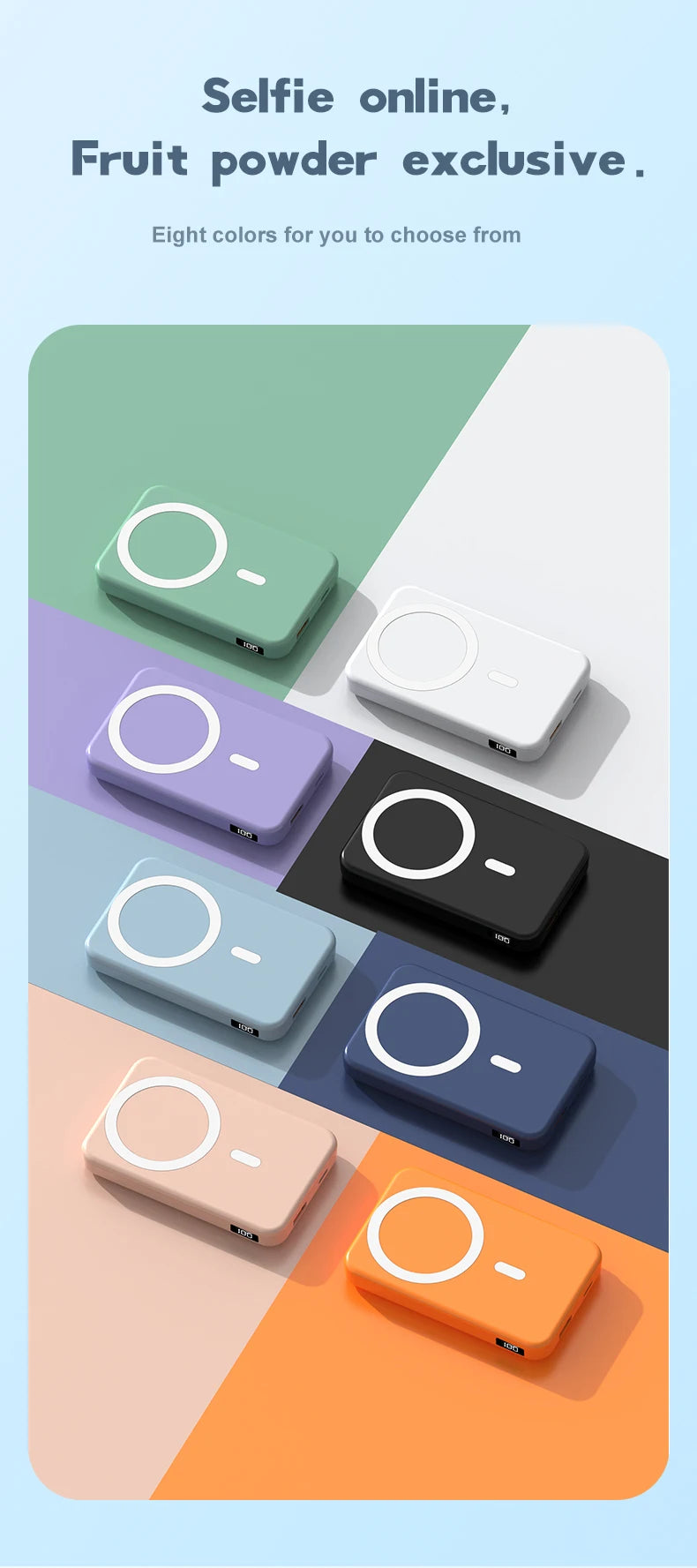 10000mAh Wireless Magnetic Battery Power Bank