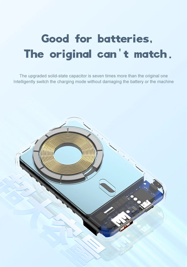 10000mAh Wireless Magnetic Battery Power Bank